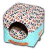Touchdog Ã‚Â® Chirpin-Avery Convertible and Reversible Squared 2-in-1 Collapsible Dog House Bed