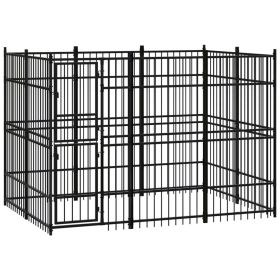 Outdoor Dog Kennel Steel 59.5 ftÃ‚Â²
