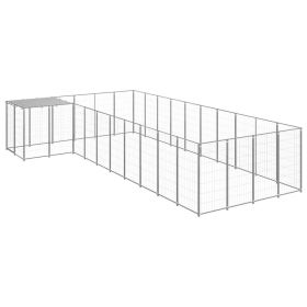 Dog Kennel Silver 143.3 ftÃ‚Â² Steel
