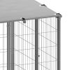 Dog Kennel Silver 143.3 ftÃ‚Â² Steel