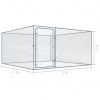 Outdoor Dog Kennel Galvanised Steel 72.8"x72.8"x39.4"