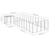 Dog Kennel Silver 143.3 ftÃ‚Â² Steel