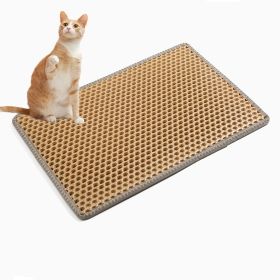 Indoor And Outdoor Easy Clean Double Layer Mats Cat Litter Mat (Color: Yellow)