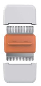 Pet Life Â® 'Zipocket' 2-in-1 Underake and Stainless Steel Travel Grooming Pet Comb (Color: Orange)