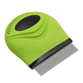 Pet Life Â® 'Grazer' Handheld Travel Grooming Cat and Dog Flea and Tick Comb (Color: Green)