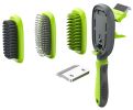 Pet Life Â® 'Conversion' 5-in-1 Interchangeable Dematting and Deshedding Bristle Pin and Massage Grooming Pet Comb