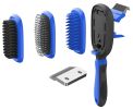 Pet Life Â® 'Conversion' 5-in-1 Interchangeable Dematting and Deshedding Bristle Pin and Massage Grooming Pet Comb