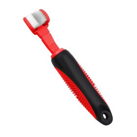 Pet Life Â® 'Denta-Clean' Dual-Sided Action Bristle Pet Toothbrush (Color: Red)