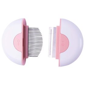 Pet Life Â® 'LYNX' 2-in-1 Travel Connecting Grooming Pet Comb and Deshedder (Color: Pink)