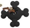 Pet Life Â® 'Quadra-Bone' TPR Treat Dispensing Durable Dog Toy
