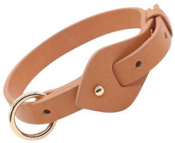Pet Life Â® 'Ever-Craft' Boutique Series Adjustable Designer Leather Dog Collar (Color: Brown)