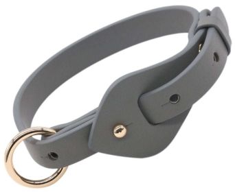 Pet Life Â® 'Ever-Craft' Boutique Series Adjustable Designer Leather Dog Collar (Color: Grey)
