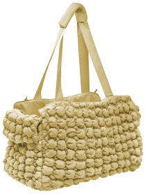 Pet Life Â® 'Bubble Vogue' Ultra-Plush Fashion Designer Pet Carrier (Color: gold)