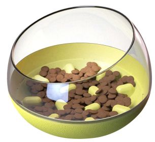 Pet Life Â® 'Tumbowl' Slow Feeding Pet Bowl (Color: Yellow)
