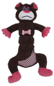 Pet Life Â® 'Cuddle Plush' Mesh and Plush Squeaking Dog Toy (Color: Dark Brown)