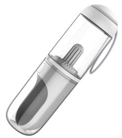 Pet Life Â® 'PYURE' Handheld Travel Filtered Water Feeder (Color: White)