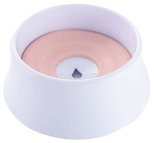 Pet Life Â® 'Pud-Guard' Anti-Spill Floating Water and Food Bowl (Color: Pink)