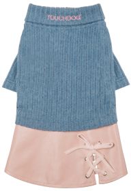 Touchdog Â® 'Modress' Fashion Designer Dog Sweater and Dress (Color: Blue)