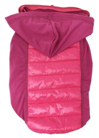 Pet Life Â® 'Apex' Lightweight Hybrid 4-Season Stretch and Quick-Dry Dog Coat w/ Pop out Hood (Color: Pink)