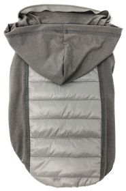 Pet Life Â® 'Apex' Lightweight Hybrid 4-Season Stretch and Quick-Dry Dog Coat w/ Pop out Hood (Color: Grey)
