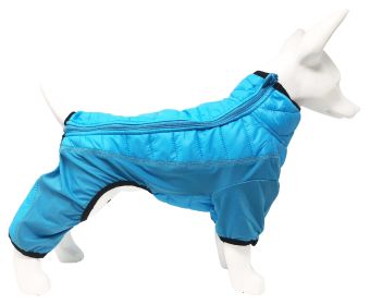 Pet Life Â® 'Aura-Vent' Lightweight 4-Season Stretch and Quick-Dry Full Body Dog Jacket (Color: Blue)