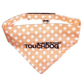 Touchdog Â® 'Bad-to-the-Bone' Polka Patterned Fashionable Velcro Bandana (Color: Orange)