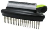 Pet Life Â® Flex Series 2-in-1 Dual-Sided Grooming Undercoat Pet Rake and Deshedder