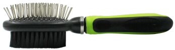 Pet Life Â® Flex Series 2-in-1 Dual-Sided Pin and Bristle Grooming Pet Brush