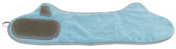 Pet Life Â® 'Bryer' 2-in-1 Hand-Inserted Microfiber Pet Grooming Towel and Brush