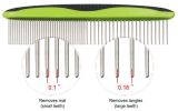 Pet Life Â® Grip Ease' Wide and Narrow Tooth Grooming Pet Comb