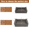 Memory Foam Dog Bed, 4'' Orthopedic Anti-Anxiety Crate Mats, Travel Couch Bed for Cute Dogs, with Durable Washable Pet Beds Cover and Pillow, Gray